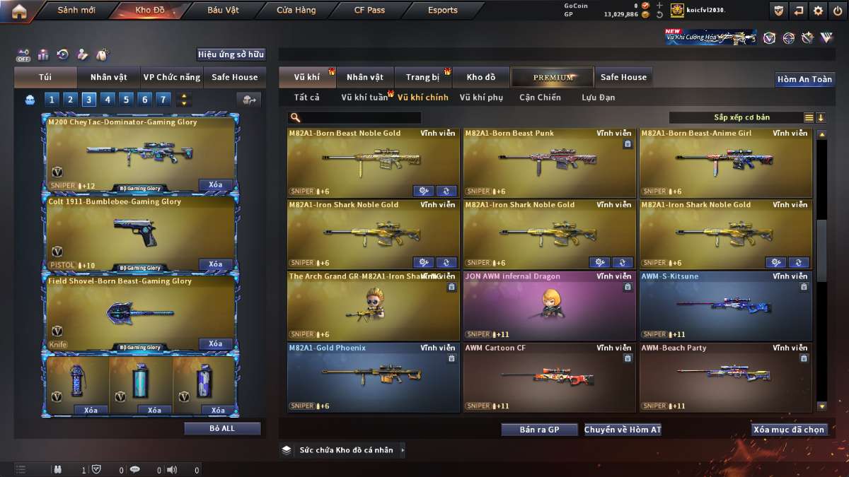 shop acc cf uy tin gia re
